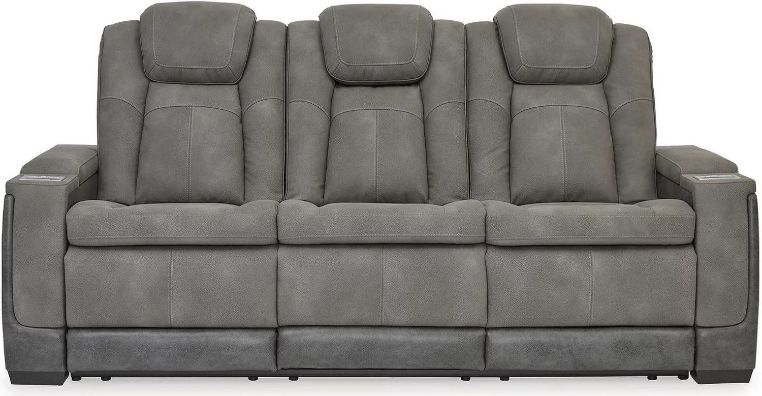 Next-Gen Durapella Power Reclining Living Room Set With Adjustable Headrest In Slate 22004S1