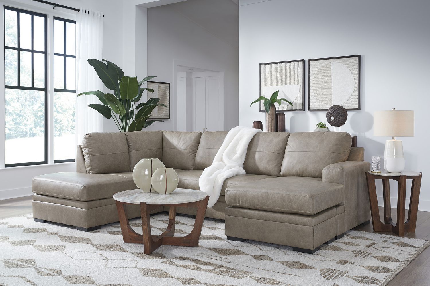 Amuleto 2 Piece Sectional with Chaise In Desert 22405S2