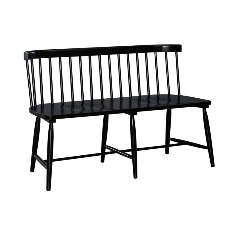 Capeside Cottage Spindle Back Dining Bench - Black (RTA) 224C4000BB