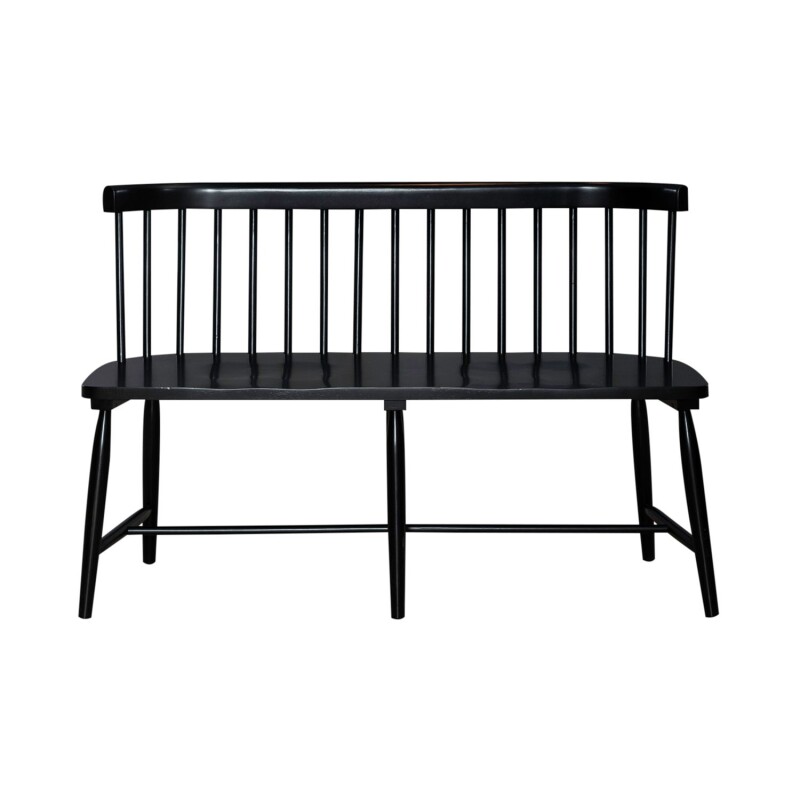 Capeside Cottage Spindle Back Dining Bench - Black (RTA) 224C4000BB