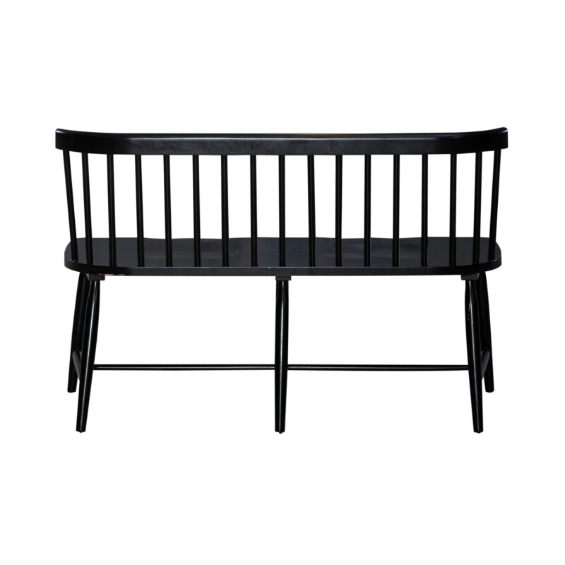 Capeside Cottage Spindle Back Dining Bench - Black (RTA) 224C4000BB
