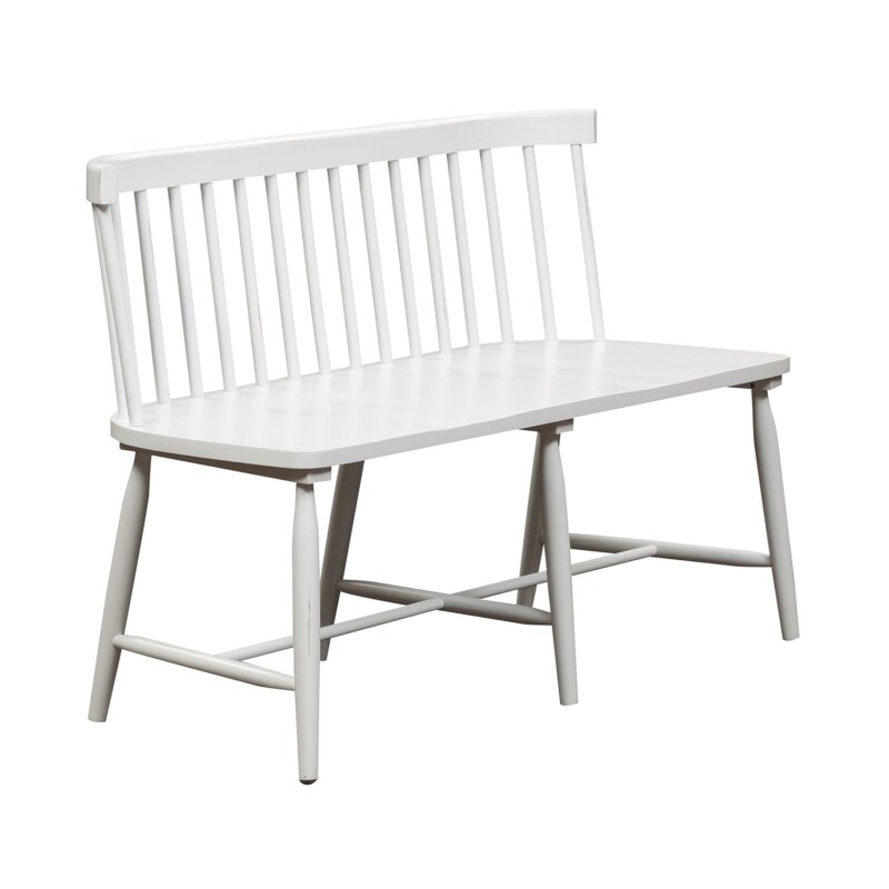 Capeside Cottage Spindle Back Dining Bench - White (RTA) 224C4000BW