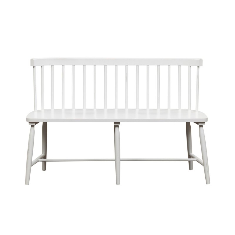 Capeside Cottage Spindle Back Dining Bench - White (RTA) 224C4000BW