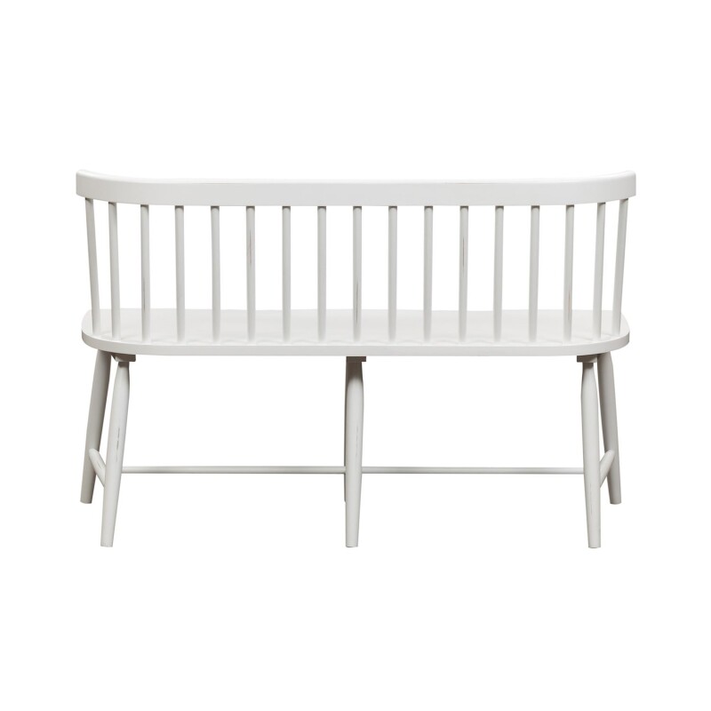 Capeside Cottage Spindle Back Dining Bench - White (RTA) 224C4000BW