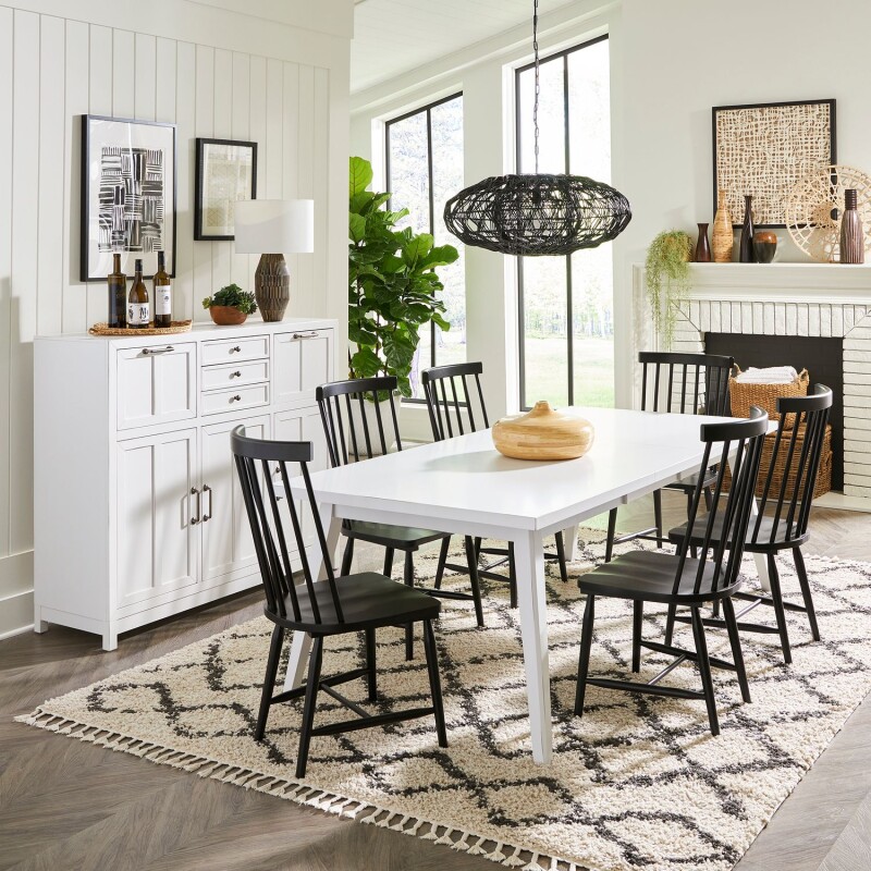 Capeside Cottage 7 Piece Rectangular Table Set 224CD7RLS