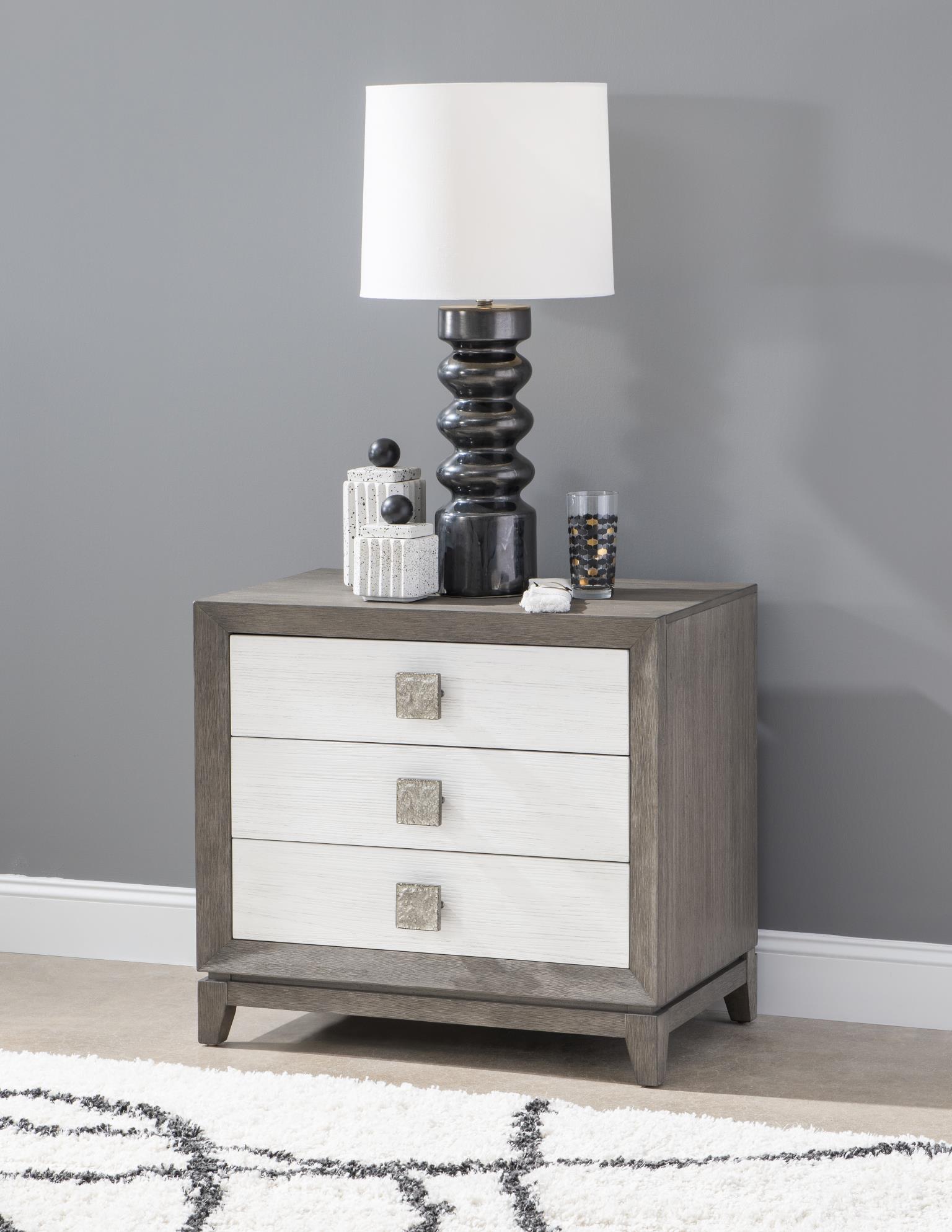 2280 Terra Luna BR Nightstand - 3 Drawers -midnight/white Cloud 22803100
