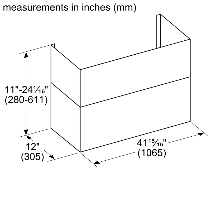 Chimney 836 mm 23000921