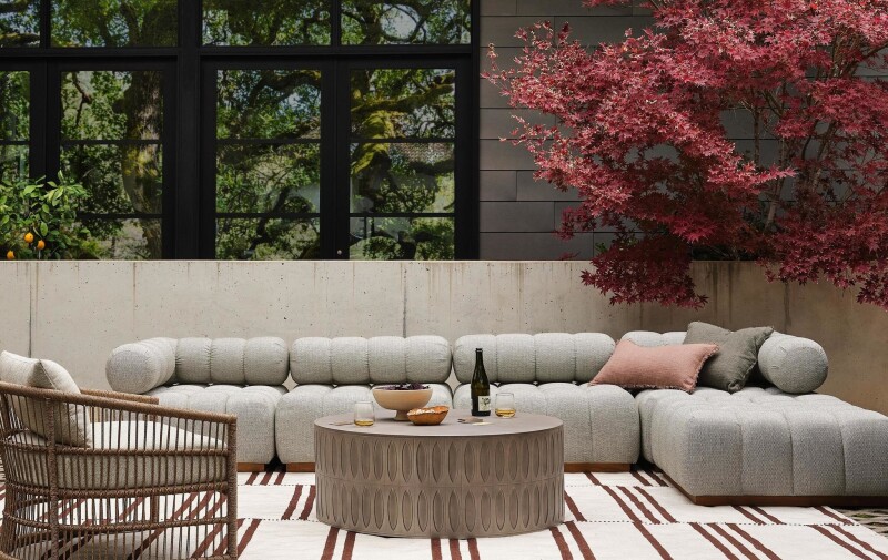 Roma Outdoor 4-Piece Sectional - 230027-001 230027001