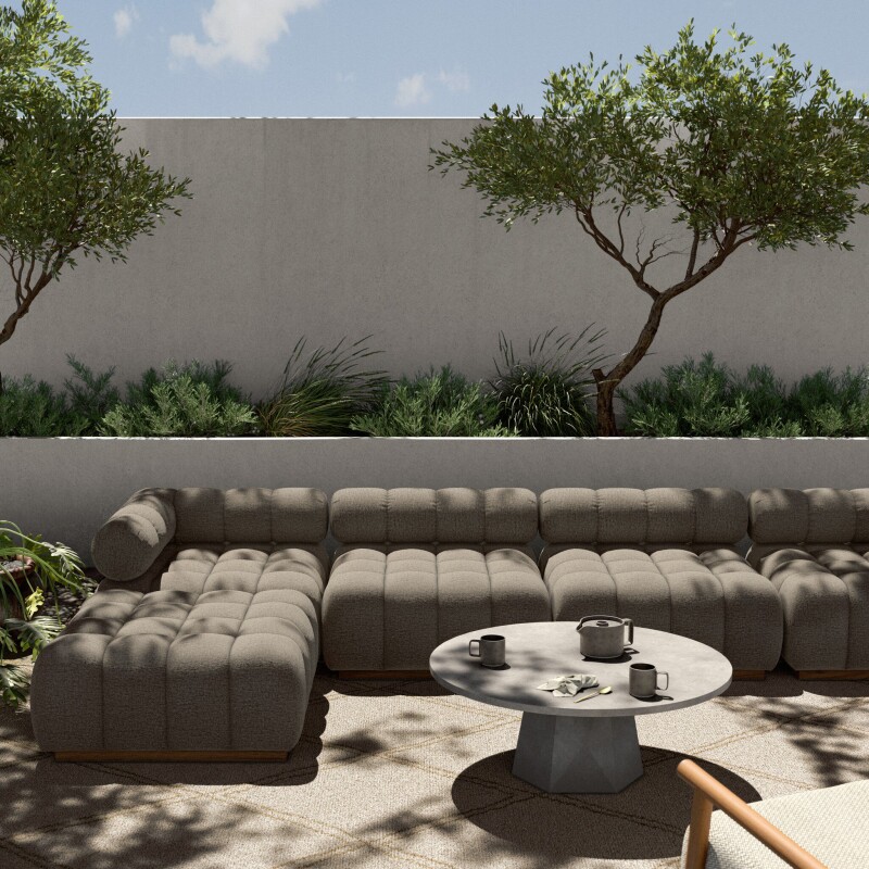 Roma Outdoor 4-Piece Sectional - 230027-003 230027003