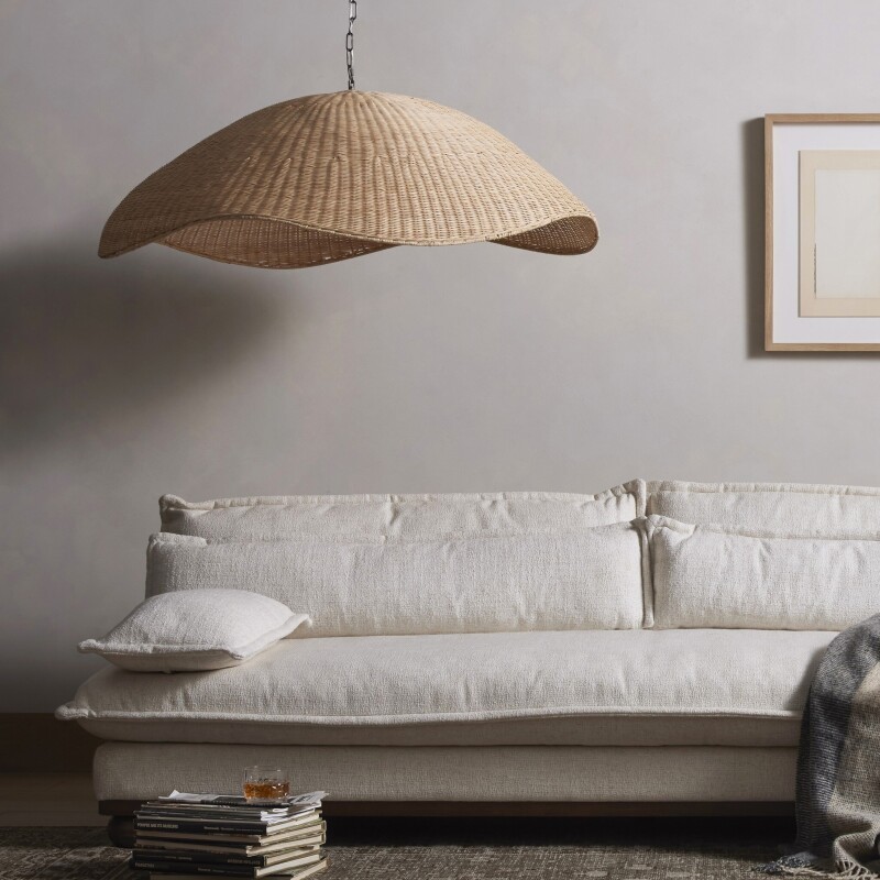 Overscale Woven Rattan Pendant - 230938-001 230938001