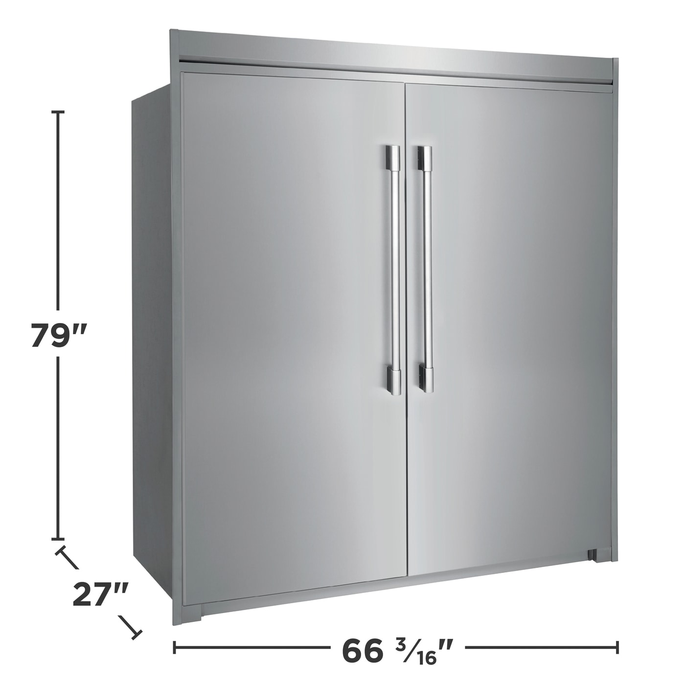 Stainless Side-by-Side Column Refrigerator & Freezer with Flat Trim Kit 2311P2SDFT