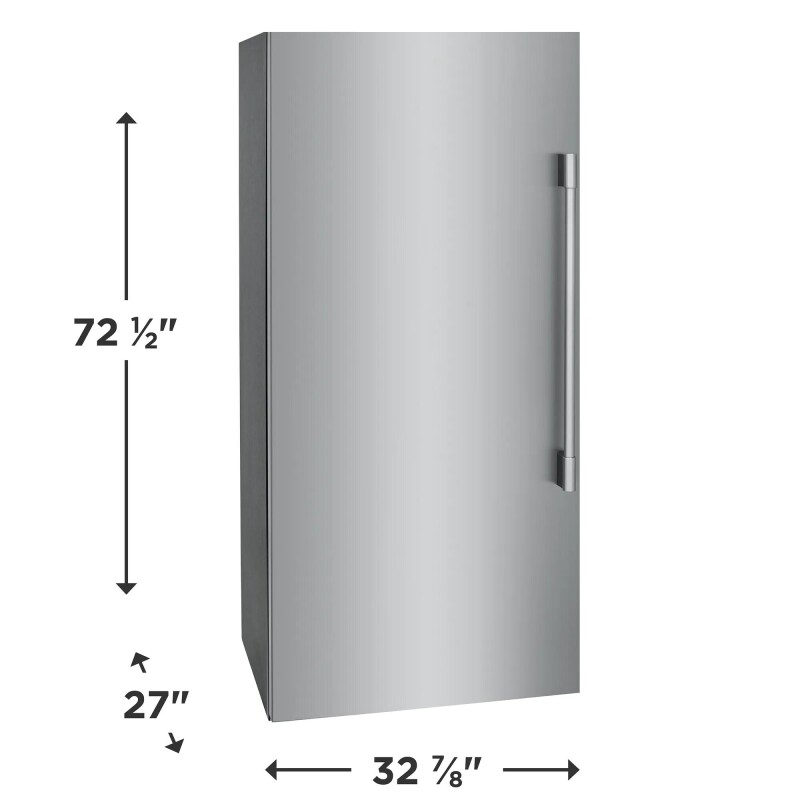 Stainless Stand-Alone Column Refrigerator & Freezer with Single Flat Trim Kits 2311P2SDST