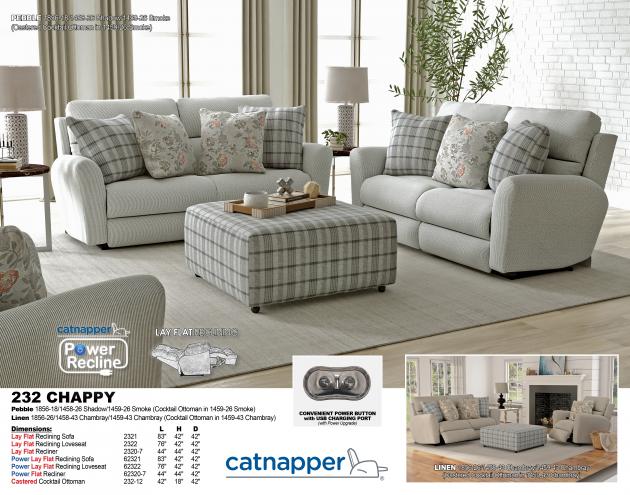 Chappy 232 Lay Flat Reclining Sofa 2321