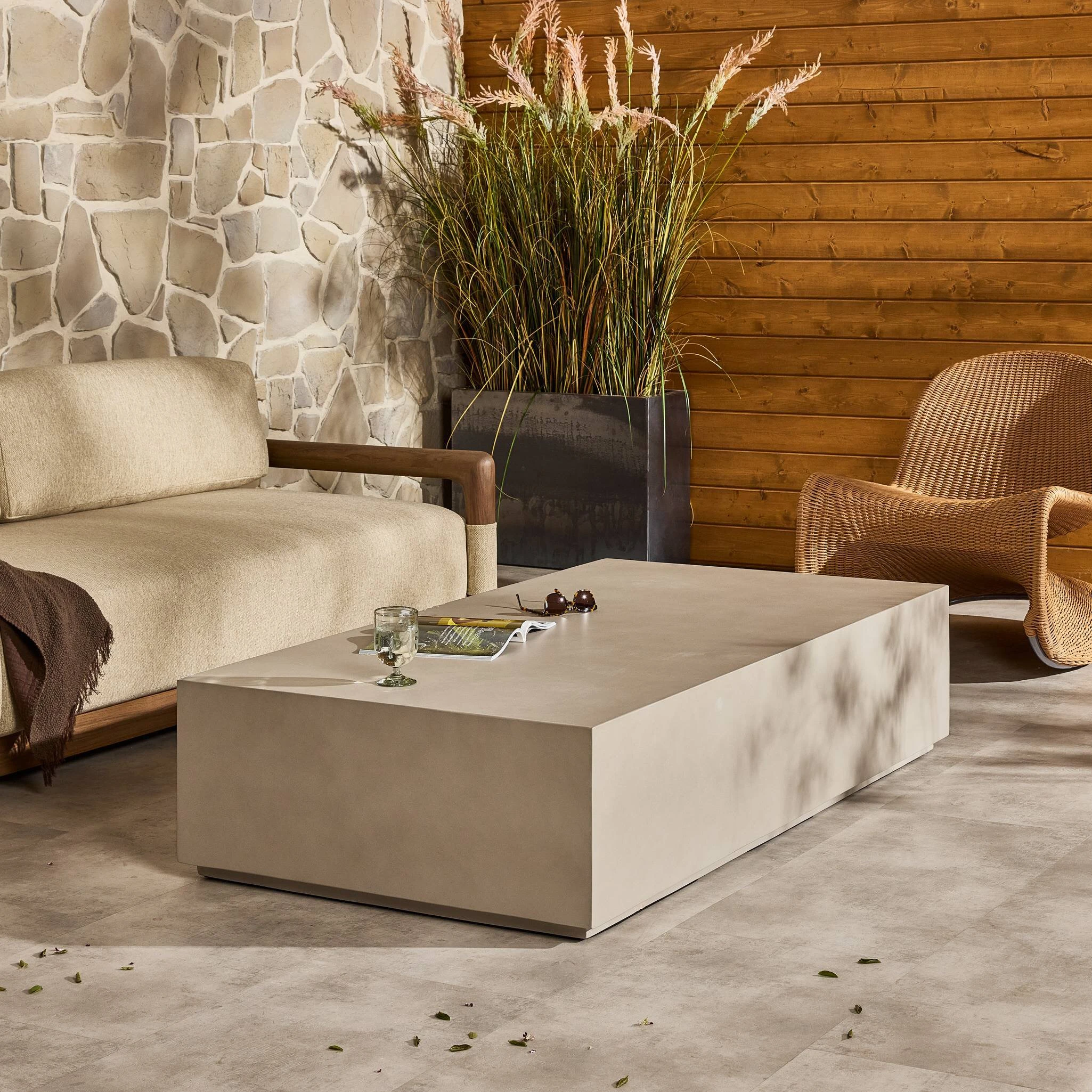 Otero Rectangular Outdoor Coffee Table - 235093-002 235093002
