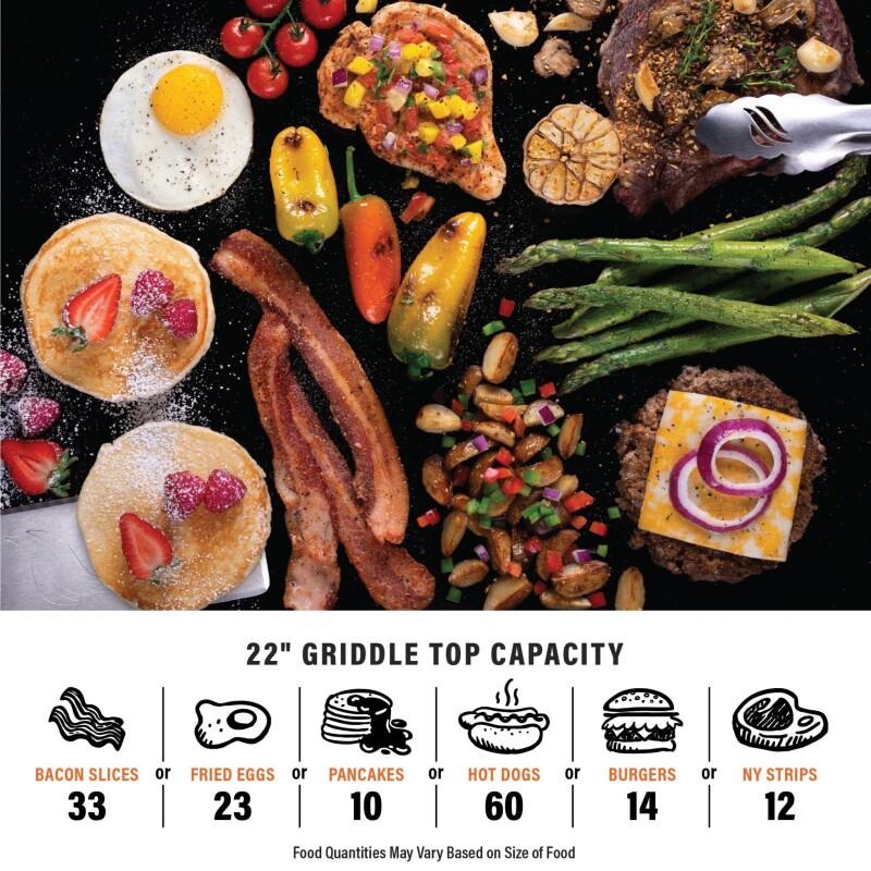 22" Griddle with Flexfold Legs (Charcoal Gray) 2356