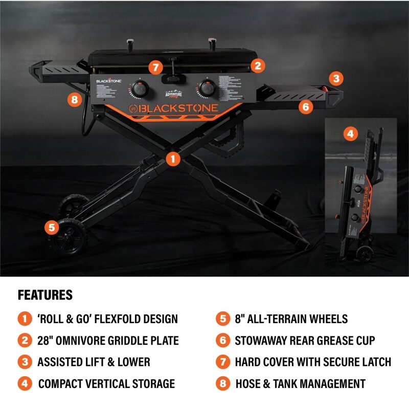 28" Griddle with Flexfold™ Legs 2357