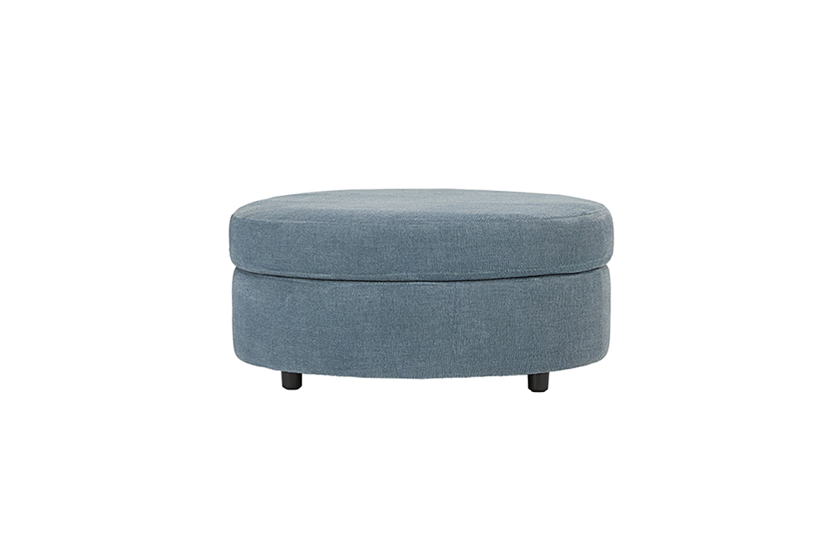 23600 Round Ottoman Cruiser Aquamarine 23600ROT01