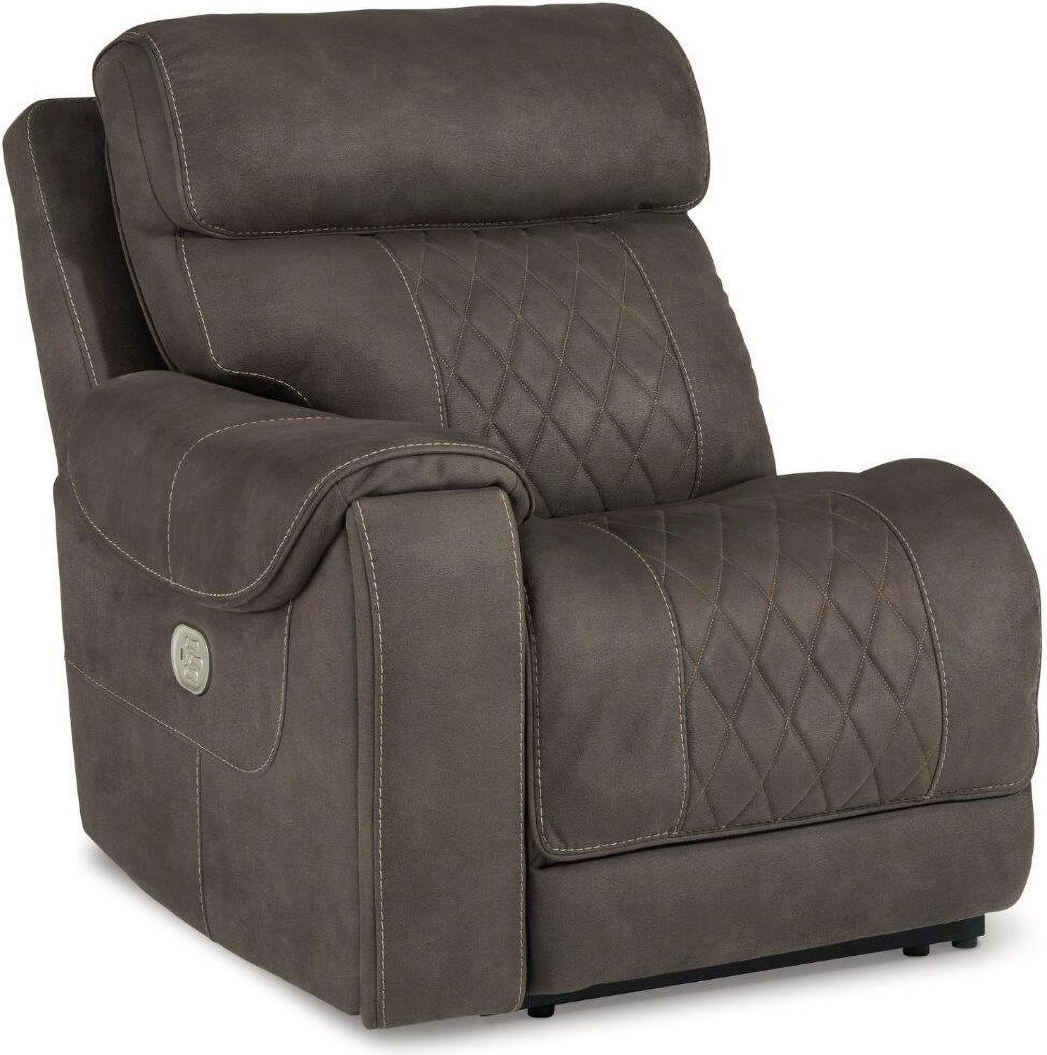 Hoopster Power Reclining Modular Console Loveseat In Gunmetal 237035823703622370360