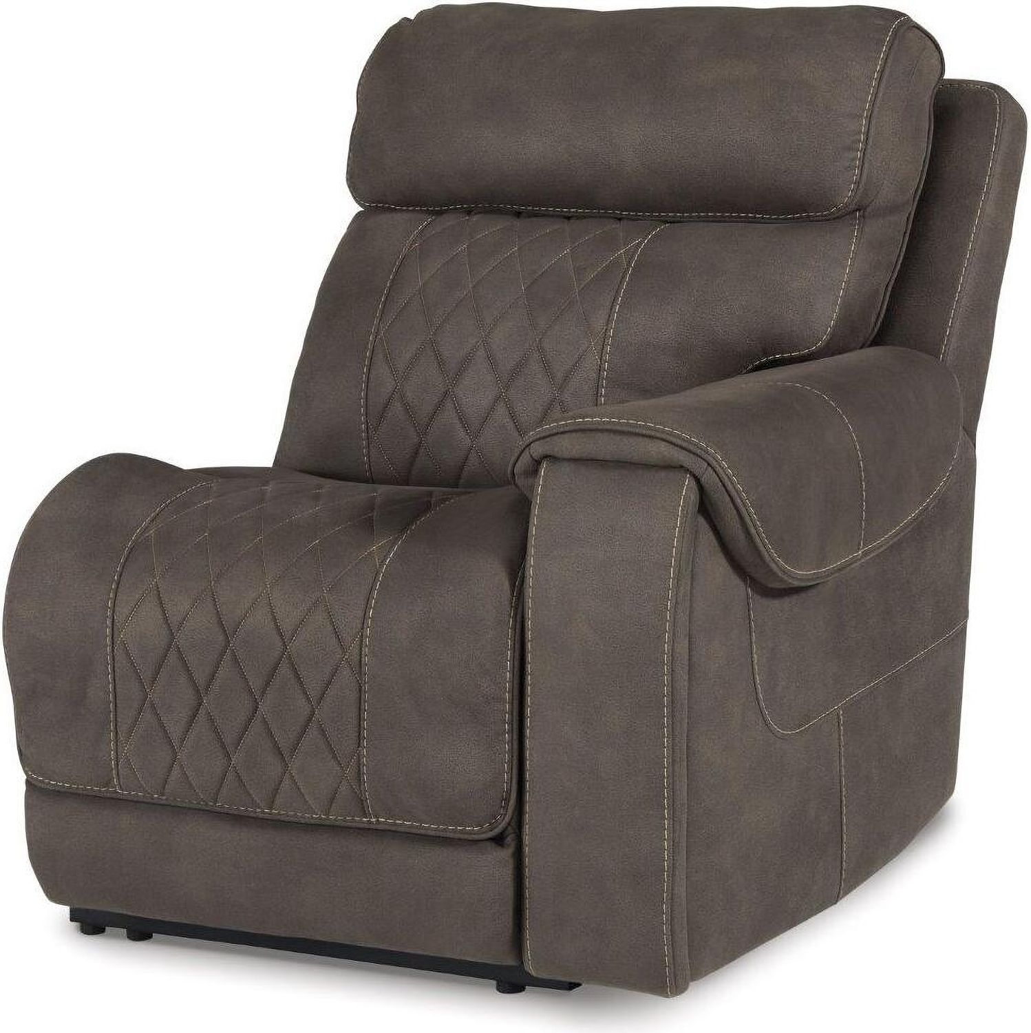 Hoopster Power Reclining Modular Console Loveseat In Gunmetal 237035823703622370360