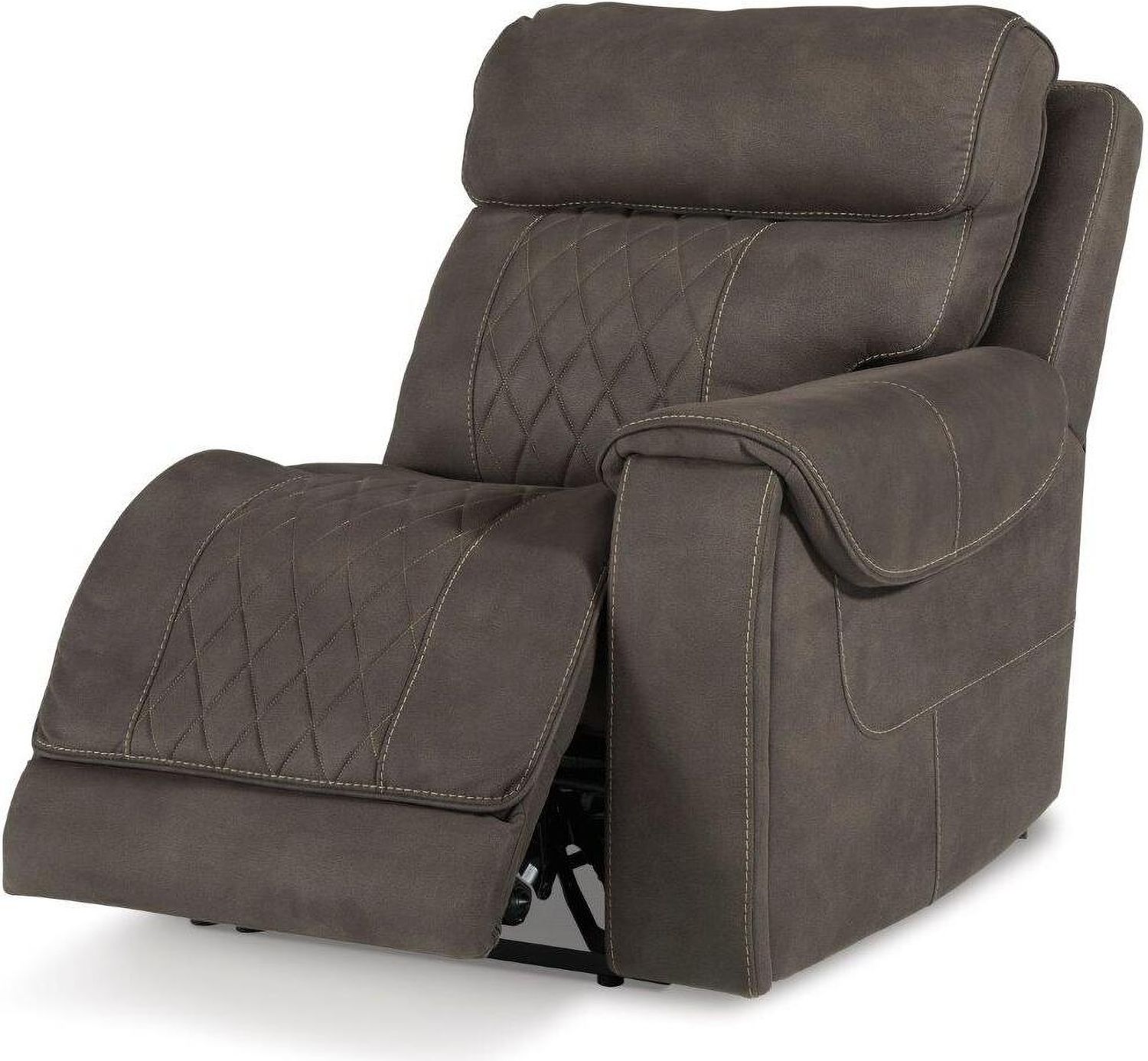 Hoopster Power Reclining Modular Console Loveseat In Gunmetal 237035823703622370360
