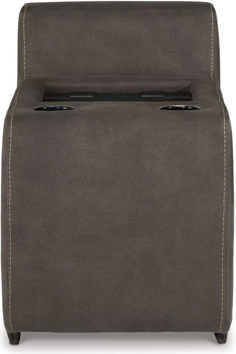 Hoopster Power Reclining Modular Console Loveseat In Gunmetal 237035823703622370360