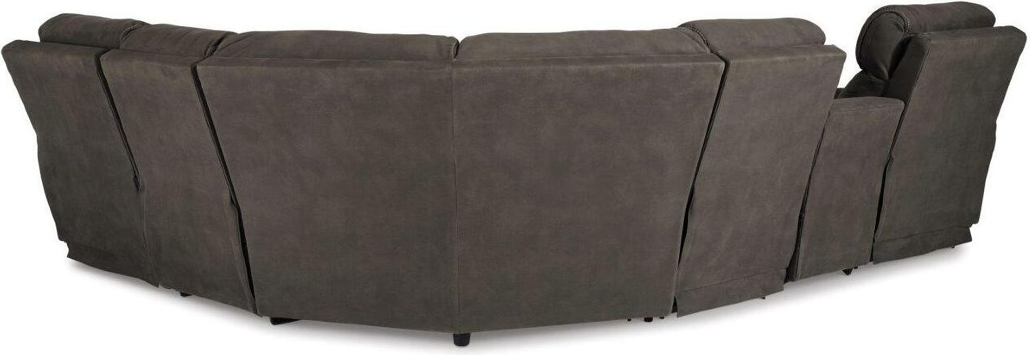 Hoopster 6-Piece Power Reclining Sectional In Gunmetal 23703S5