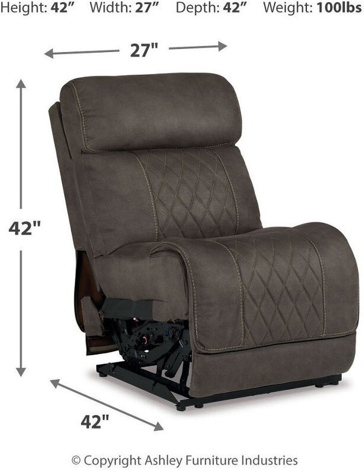 Hoopster 6-Piece Power Reclining Sectional In Gunmetal 23703S5