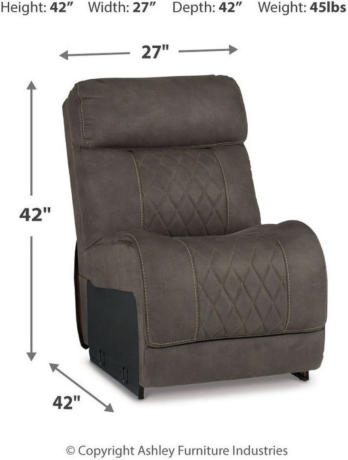 Hoopster 6-Piece Power Reclining Sectional In Gunmetal 23703S5