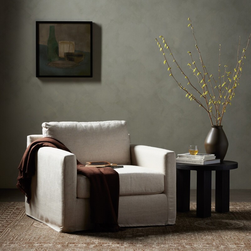 Hampton Slipcover Swivel Chair - 237989-001 237989001