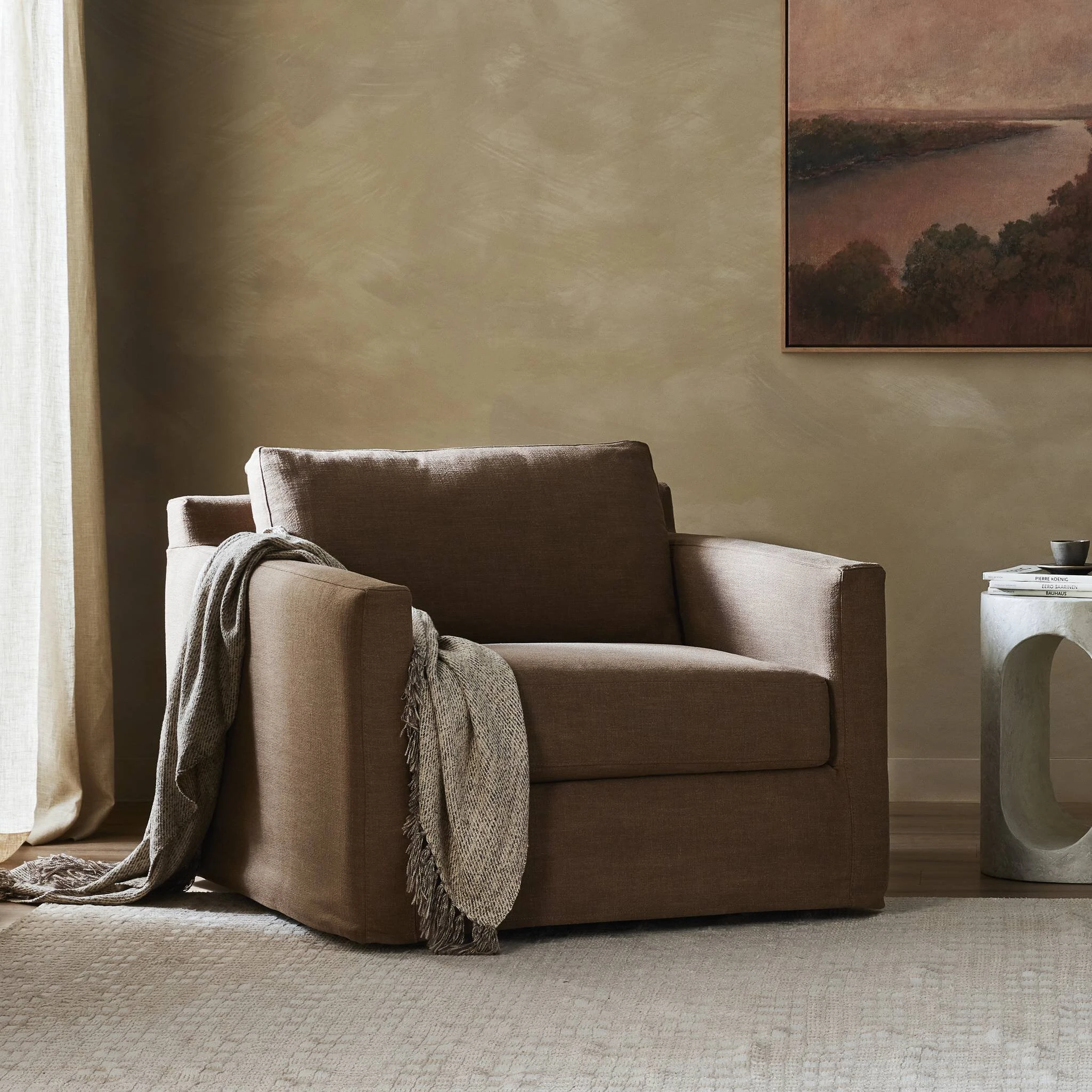 Hampton Slipcover Swivel Chair - 237989-003 237989003