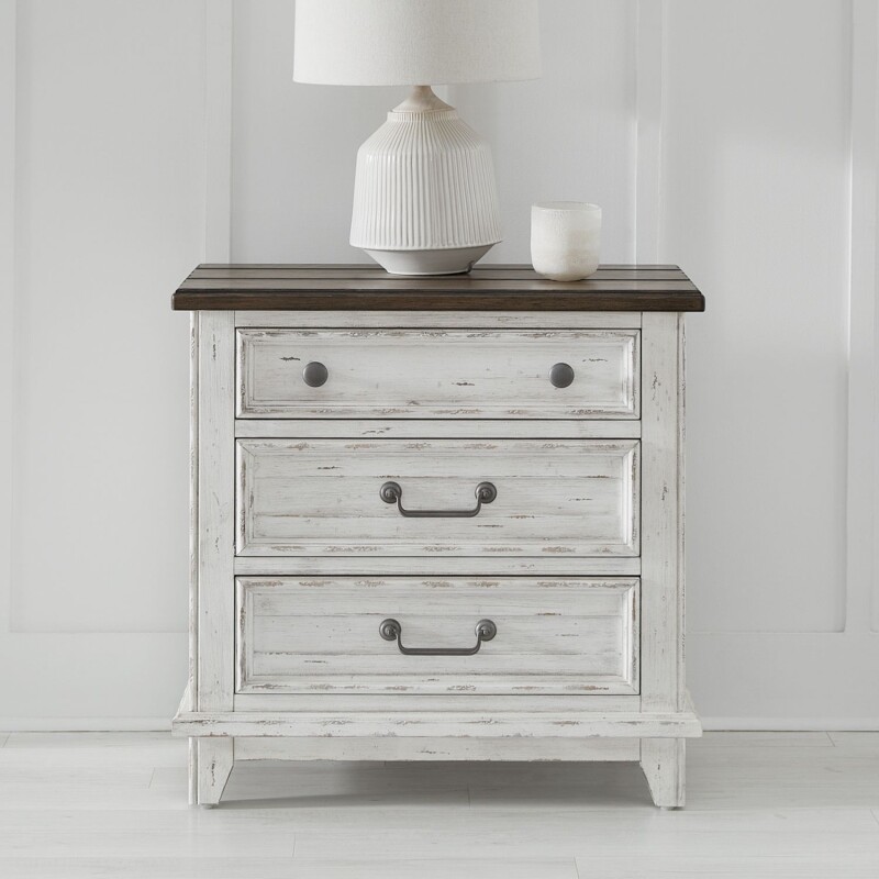 River Place 3 Drawer Nightstand w/ Charging Station 237BR61