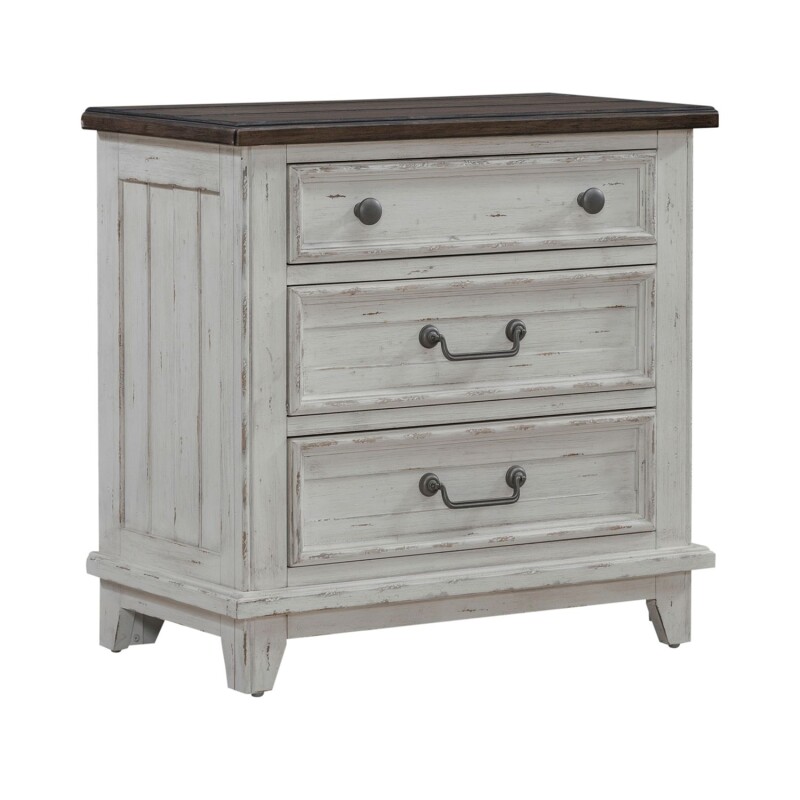 River Place 3 Drawer Nightstand w/ Charging Station 237BR61