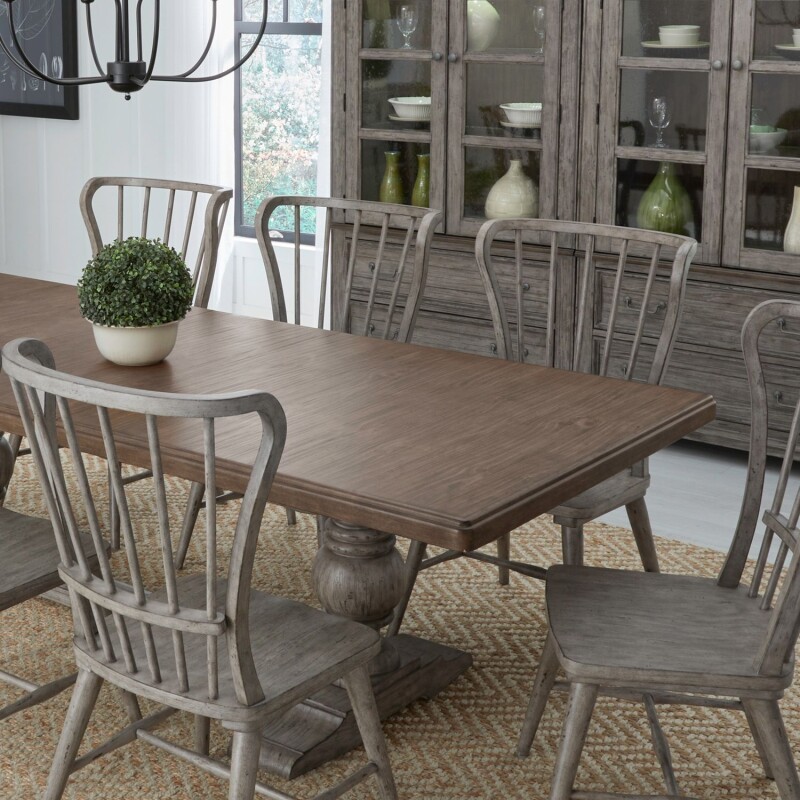 River Place 5 Piece Trestle Table Set 237GDR5TRS