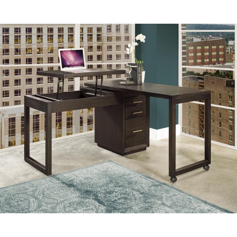 Swivel Lift-top L-desk 23932