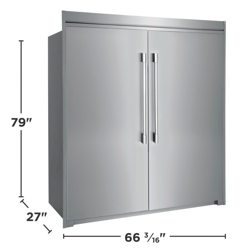 Stainless Side-by-Side Column Refrigerator & Freezer with Flat Trim Kit 2407P2SDF2