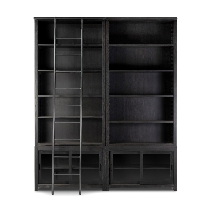 Admont Double Bookcase With Ladder - 240932-001 240932001