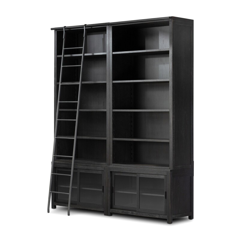 Admont Double Bookcase With Ladder - 240932-001 240932001
