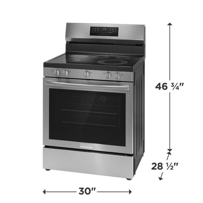 4 Piece Stainless Steel Gallery Package with Standard Depth French Door Refrigerator and Electric Range 2410GFS4AF