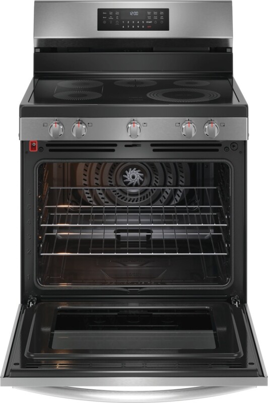 4 Piece Stainless Steel Gallery Package with Standard Depth French Door Refrigerator and Electric Range 2410GFS4AF