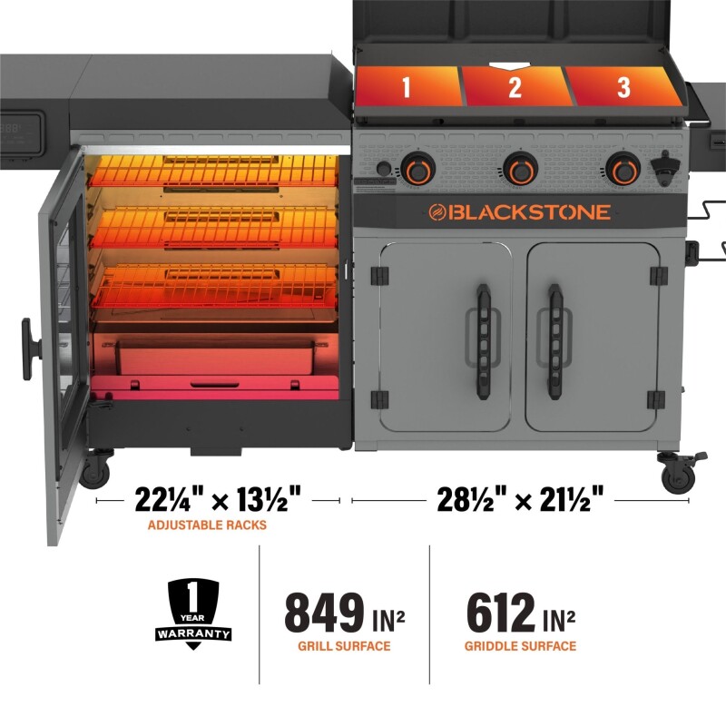 28" XL Griddle Vertical Pellet Smoker Combo 2415