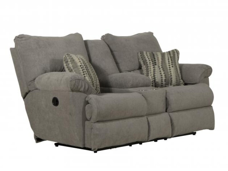 Sadler 241 Lay Flat Reclining Console Loveseat 2419