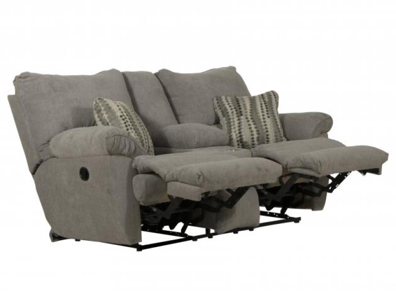 Sadler 241 Lay Flat Reclining Console Loveseat 2419