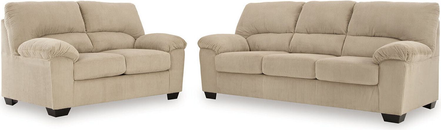 SimpleJoy Living Room Set In Sand 24203U1
