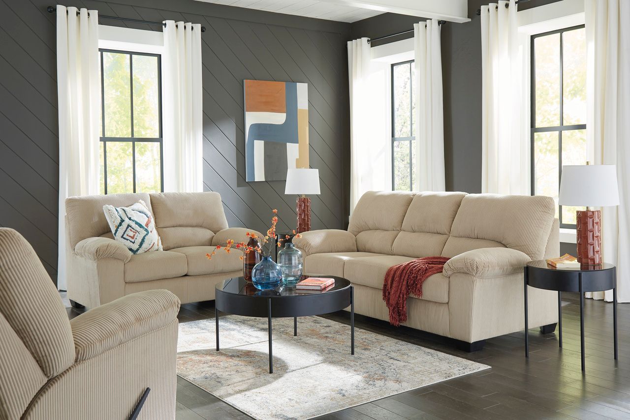 SimpleJoy Living Room Set In Sand 24203U1