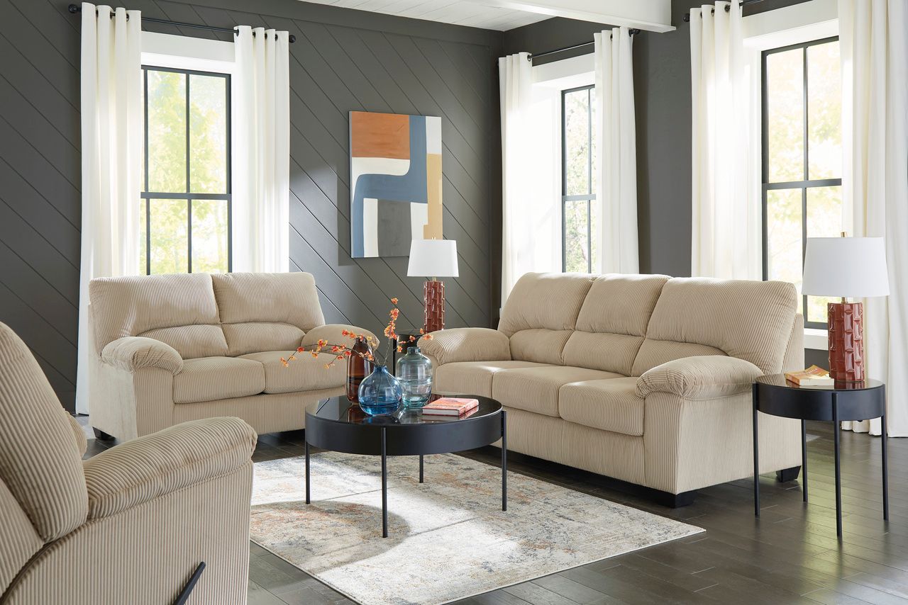 SimpleJoy Living Room Set In Sand 24203U1