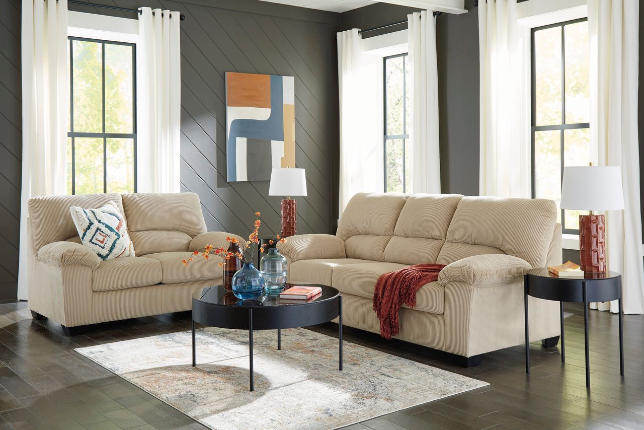 SimpleJoy Living Room Set In Sand 24203U1