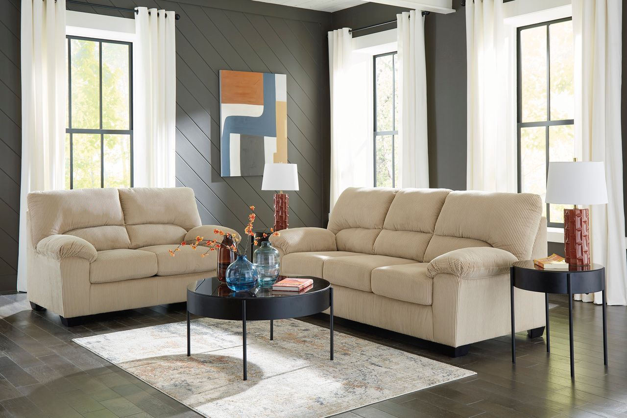 SimpleJoy Living Room Set In Sand 24203U1