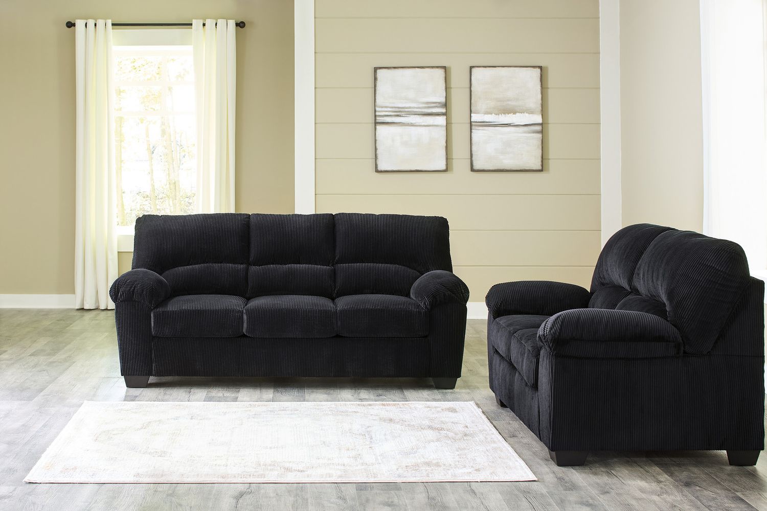 Simplejoy Living Room Set In Onyx 24204U1