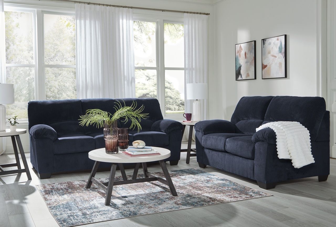 Simplejoy Loveseat In Navy 2420535