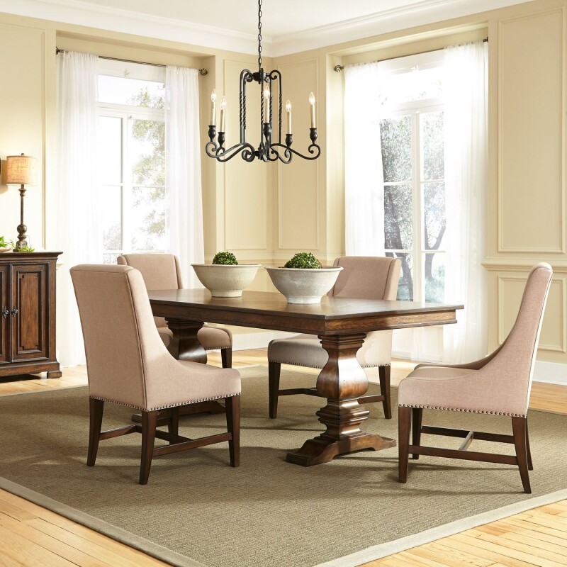 Armand 5 Piece Trestle Table Set 242DR5TRS